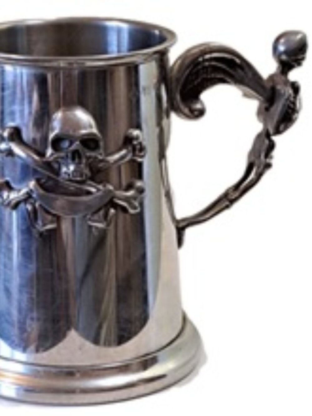 Gothic Skull Skeleton Pewter Sheffield Mug/Stein